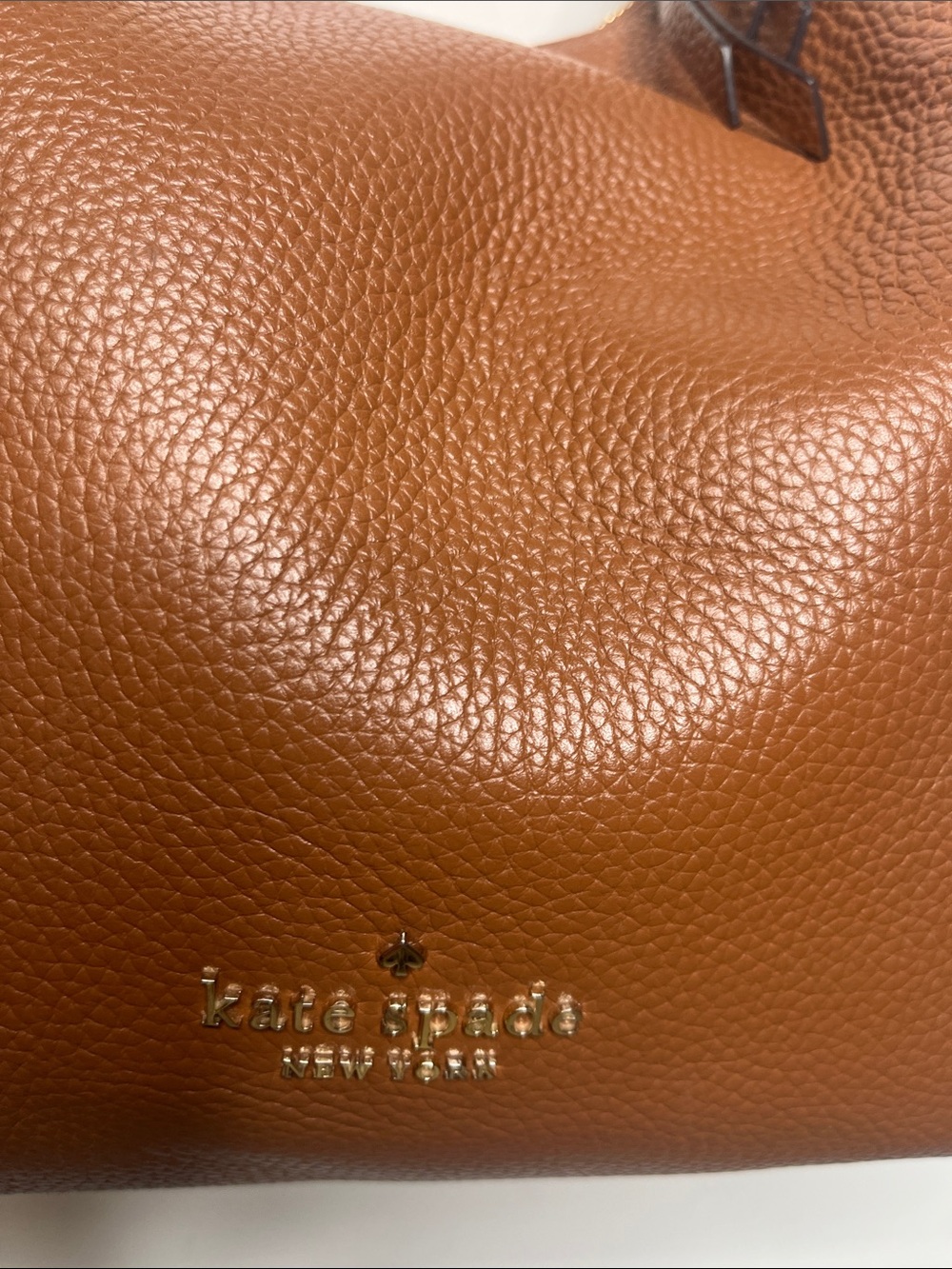 Kate Spade Zippy  Pebbled Leather Hobo Bag gingerbread brown color - Picture 2 of 13
